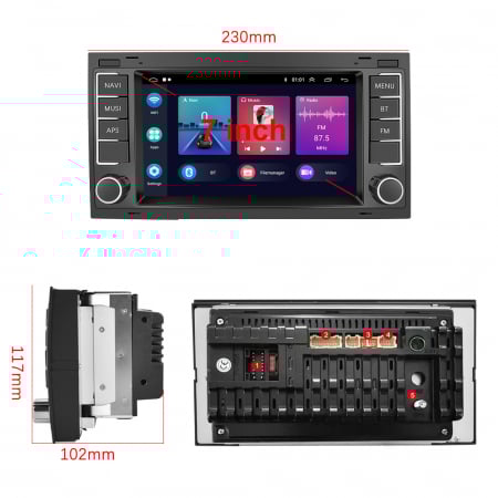 Navigatie Dedicata Volkswagen Touareg, Transporter T5,7Inch, 2Gb Ram, 64Gb Stocare, Carplay [7]