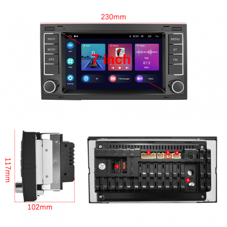 Navigatie Dedicata Volkswagen Touareg, Transporter T5, 7Inch, 4Gb Ram, 64Gb Stocare, Carplay [7]