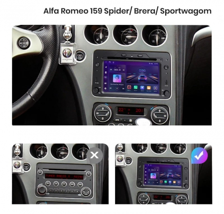 Navigatie dedicata Alfa Romeo 159, Brera, Spider, 4GB RAM, 64GB Stocare, Carplay [2]