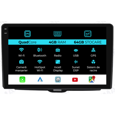 Giulietta (2010-2020) - Navigatie Dedicata Alfa Romeo Giulietta (2010-2020),QuadCore, 9Inch, 4Gb Ram, 64Gb Stocare, Carplay