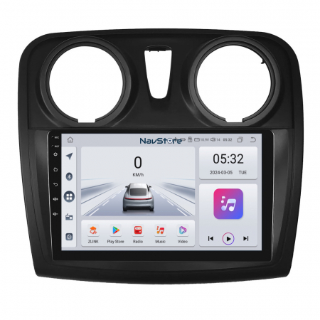Sandero (2010 - 2020) - Navigatie Dedicata Android Dacia Logan/Sandero (2012-2020), 9Inch, 4Gb Ram, 64Gb Stocare, Bluetooth, WiFi, Carplay