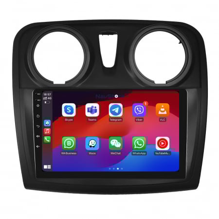 Navigatie Dedicata Android Dacia Logan/Sandero (2012-2020), 9Inch, 4Gb Ram, 64Gb Stocare, CarPlay [2]