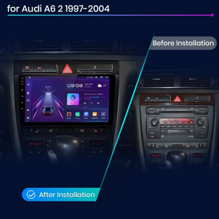 Navigatie Dedicata Audi A6 C5 (2000-2004), Android, 9Inch, 4Gb Ram, 64Gb Stocare, Carplay [6]