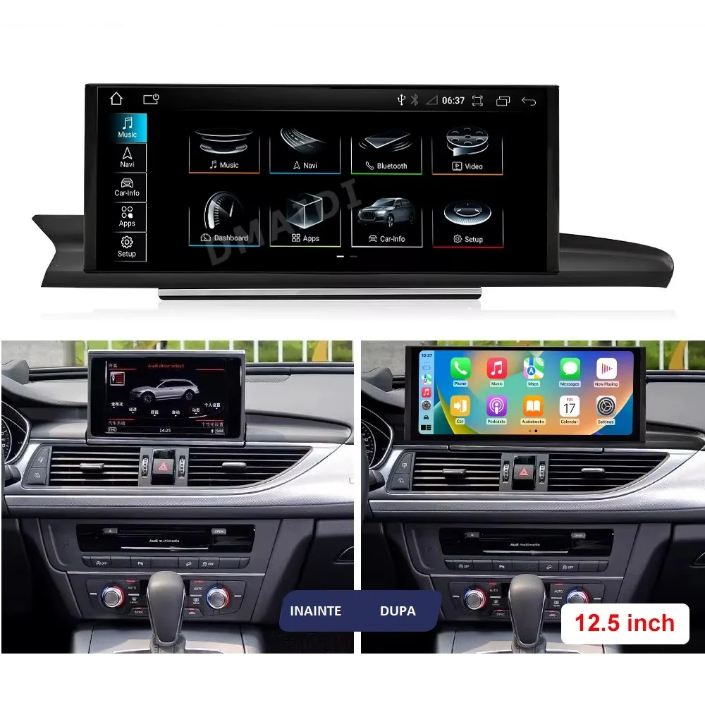 Navigatie Dedicata Audi A6 C7 (2011-2018), 12.5 Inch 4Gb Ram, 64Gb stocare, Carplay [4]