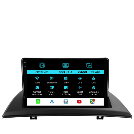 X3 E83 (2004 - 2012) - Navigatie Dedicata BMW X3 E83 (2004-2012), 2K, 8Gb Ram, 256Gb Stocare, Carplay