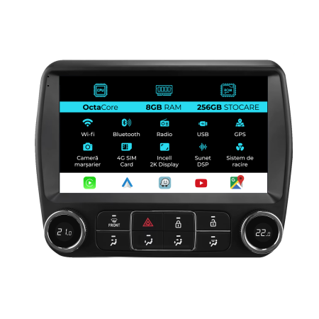 Camaro (2010-2015) - Navigatie Dedicata Chevrolet Camaro (2010-2015), 2K, 8Gb Ram, 256Gb Stocare, Carplay