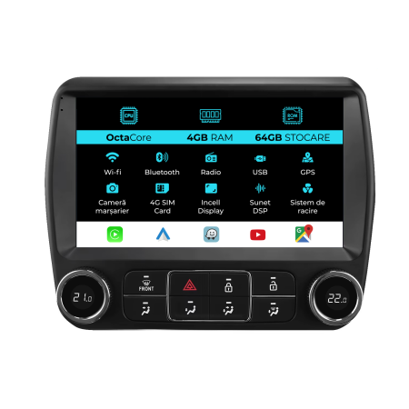 Navigatii Android - Navigatie Dedicata Chevrolet Camaro (2010-2015), 9Inch, 4Gb Ram, 64Gb Stocare, Carplay