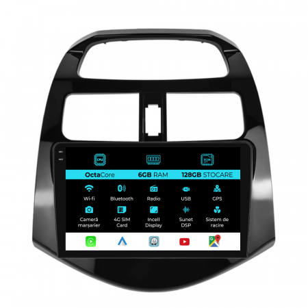 Spark (2009-2015) - Navigatie Dedicata Chevrolet Spark (2009-2015), Incell 9Inch, 6Gb Ram, 128Gb Stocare, Carplay