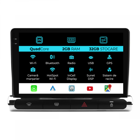 C3 Aircross (2017- 2023) - Navigatie Dedicata Citroen C3 Aircross I (2017-2023), 9Inch, 2Gb Ram, 32Gb Stocare, Carplay