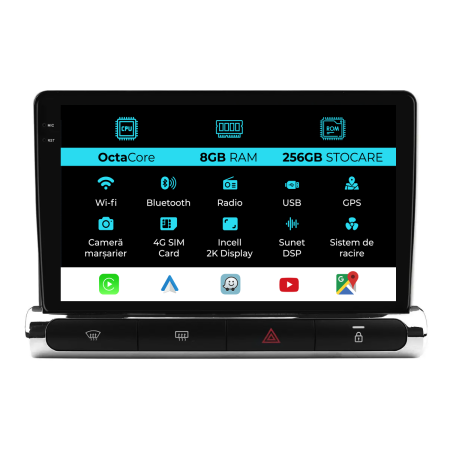 C3 Aircross (2017- 2023) - Navigatie Dedicata Citroen C3 Aircross I (2017-2023), 2K, 8Gb Ram, 256Gb Stocare, Carplay
