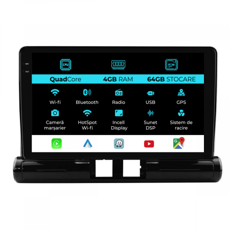 C3 Aircross (2017- 2023) - Navigatie Dedicata Citroen C3 Aircross I (2017-2023),QuadCore, 9Inch, 4Gb Ram, 64Gb Stocare, Carplay