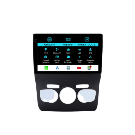 C4L (2013 - 2016) - Navigatie Dedicata Citroen C4L (2013-2016), 2K, 4Gb Ram, 64Gb Stocare, Carplay