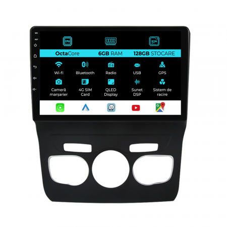 C4L (2013 - 2016) - Navigatie Dedicata Citroen C4L (2013-2016), 9Inch, 6Gb Ram, 128Gb Stocare, Carplay