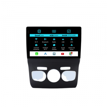 DS4 (2010 - 2018) - Navigatie Dedicata Citroen DS4 (2010-2018),QuadCore, 9Inch, 4Gb Ram, 64Gb Stocare, Carplay