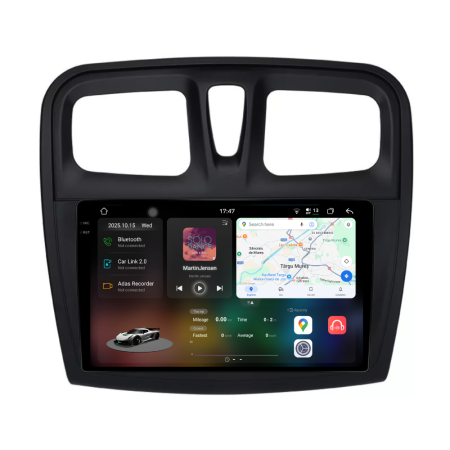 Logan (2012-2020) - Navigatie Dedicata Dacia Logan (2012 - 2020), 2K, 12Gb Ram, 256Gb Stocare, Android Auto, Carplay