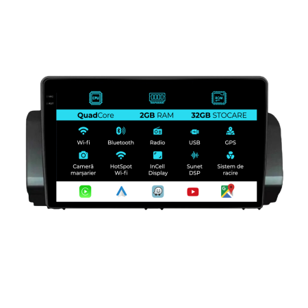 Navigatii Dedicate - Navigatie Dedicata Dacia Logan 3 (2021 - 2023), 9 Inch, 2Gb Ram, 32Gb Stocare, Android Auto, Carplay
