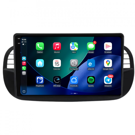 Navigatie Dedicata Fiat 500 (2007-2015), 2K, 8Gb Ram, 256Gb Stocare, Carplay [2]