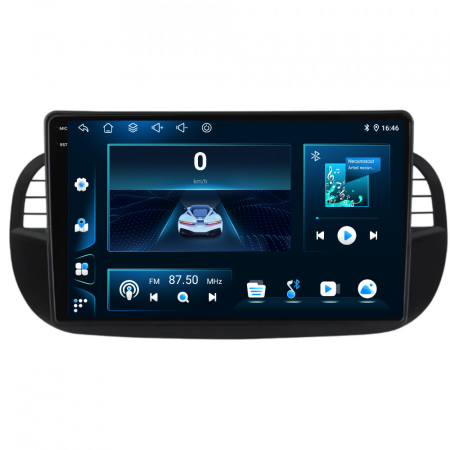 Navigatie Dedicata Fiat 500 (2007-2015), 9Inch, 6Gb Ram, 128Gb Stocare, Carplay [6]
