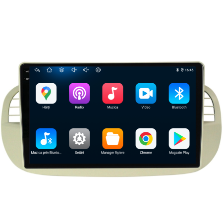 Navigatie Dedicata Fiat 500 (2007-2015), 9Inch, 6Gb Ram, 128Gb Stocare, Carplay [4]