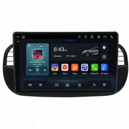 Navigatie Dedicata Fiat 500 (2007-2015), 2K, 8Gb Ram, 256Gb Stocare, Carplay [3]