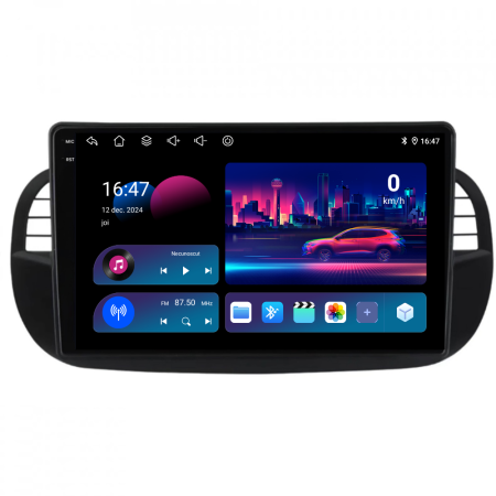 Navigatie Dedicata Fiat 500 (2007-2015), 9Inch,QuadCore, 4Gb Ram, 64Gb Stocare, Carplay [3]