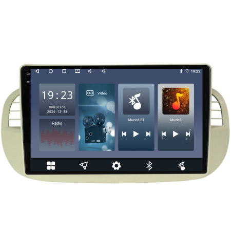 Navigatie Dedicata Fiat 500 (2007-2015), 9Inch,QuadCore, 4Gb Ram, 64Gb Stocare, Carplay [6]