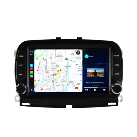 500 (2016 - 2019) - Navigatie Dedicata Fiat 500 (2016 - 2019), 7 Inch, 4Gb Ram, 64Gb Stocare, Android Auto, Carplay