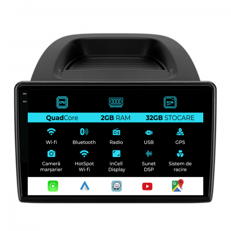 Ecosport (2017 - 2025) - Navigatie Dedicata Ford Ecosport (2017-2025), 9Inch, 2Gb Ram, 32Gb Stocare, Carplay