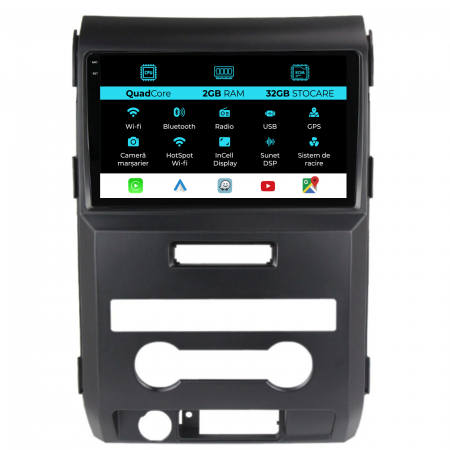 F150 (2008 - 2014) - Navigatie Dedicata Ford F150 (2008-2014), 9Inch, 2Gb Ram, 32Gb Stocare, Carplay