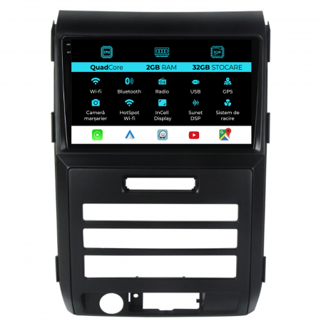 F150 (2008 - 2014) - Navigatie Dedicata Ford F150 (2008-2014), 9Inch, 2Gb Ram, 32Gb Stocare, Carplay