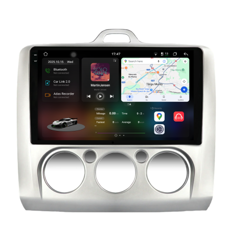Focus (2004 - 2012) - Navigatie Dedicata Ford Focus (2004-2012), 2K, 12Gb Ram, 256Gb Stocare, Carplay, Clima manuala