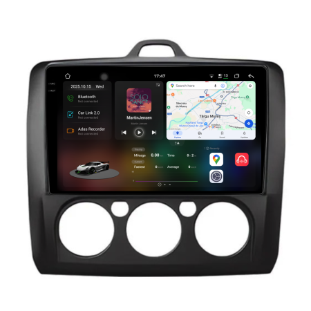 Focus (2004 - 2012) - Navigatie Dedicata Ford Focus (2004-2012), 2K , 12Gb Ram, 256Gb Stocare, Carplay, Clima manuala