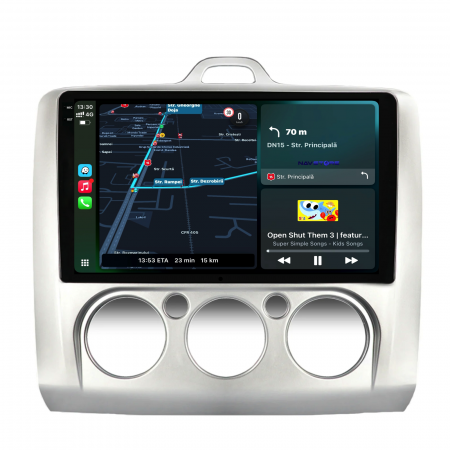 Navigatie Dedicata Ford Focus (2004-2012), 2K, 12Gb Ram, 256Gb Stocare, Carplay, Clima manuala [3]