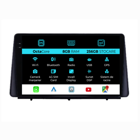 Focus (2018 - 2024) - Navigatie Dedicata Ford Focus (2018-2024), 9Inch, 8Gb Ram, 256Gb Stocare, Carplay