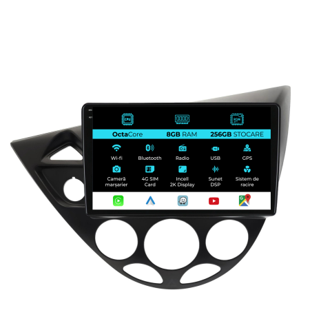 Focus MK1 (1998 - 2004) - Navigatie Dedicata Ford Focus MK1 (1998-2004), 2K, 8Gb Ram, 256Gb Stocare, Carplay