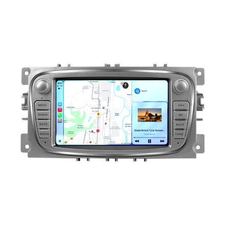 Navigatie Dedicata Ford Focus, Mondeo,C-Max, Kuga, 7inch, 2Gb Ram, 64Gb stocare, Carplay, Argintiu [2]