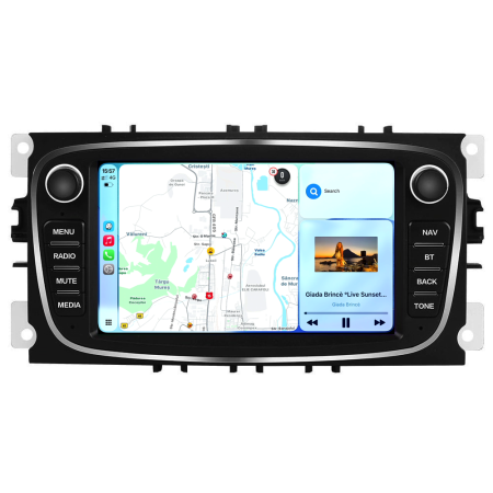 Navigatie Dedicata Ford Focus, Mondeo,C-Max, Kuga, 7inch, 2Gb Ram, 64Gb stocare, Carplay, Negru [2]