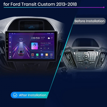 Navigatie Dedicata Ford Transit (2012 - 2018), 9 Inch, 8Gb Ram, 256Gb stocare, Carplay [6]