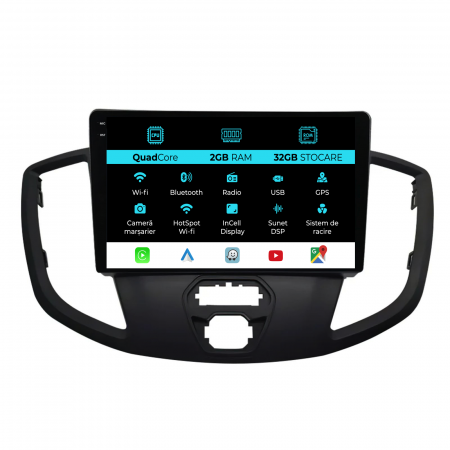 Transit (2012 - 2018) - Navigatie Dedicata Ford Transit (2012-2018), 9Inch, 2Gb Ram, 32Gb Stocare, Carplay