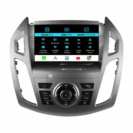 Transit Connect (2013 - 2022) - Navigatie Dedicata Ford Transit / Tourneo Connect (2013-2019),QuadCore, 9Inch, 4Gb Ram, 64Gb Stocare, Carplay