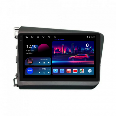 Navigatie Dedicata Honda Civic IX Sedan  (2011-2015), 9Inch, 6Gb Ram, 128Gb Stocare, Carplay [3]