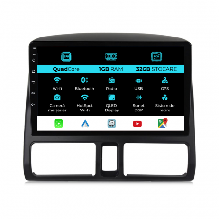 CR-V (2001 - 2006) - Navigatie Dedicata Honda CR-V (2001 - 2006), 9Inch, 1Gb Ram, 32Gb Stocare, Carplay