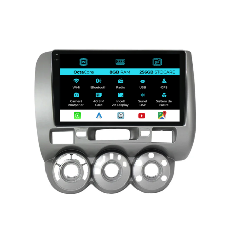 Jazz City (2002-  2007) - Navigatie Dedicata Honda Jazz City (2002-2007), 2K, 8Gb Ram, 256Gb Stocare, Carplay