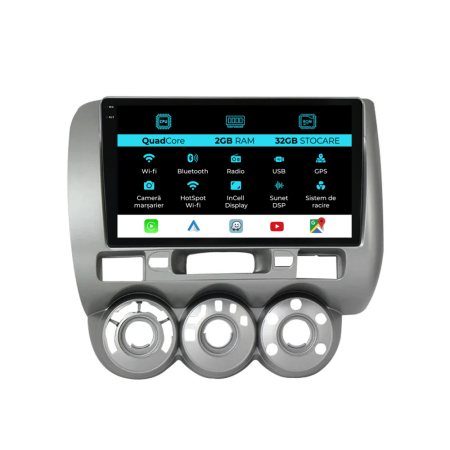 Jazz City (2002-  2007) - Navigatie Dedicata Honda Jazz City (2002-2007), 9Inch, 2Gb Ram, 32Gb Stocare, Carplay