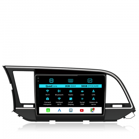 Elantra (2015-2018) - Navigatie Dedicata Hyundai Elantra (2015-2018), 9 Inch, 2Gb Ram, 32Gb stocare, Carplay