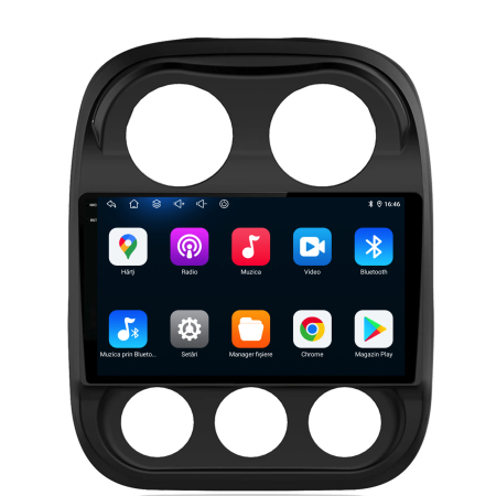 Navigatie Dedicata Jeep Compass (2010-2016), 10Inch, 6Gb Ram, 128Gb Stocare, Carplay [5]