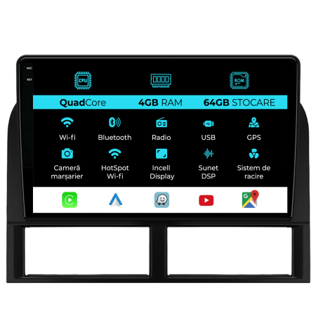 Grand Cherokee (2004-2007) - Navigatie Dedicata Jeep Grand Cherokee (1998-2004),QuadCore, 9Inch, 4Gb Ram, 64Gb Stocare, Carplay