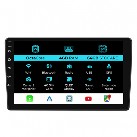 Ceed (2006- 2012) - Navigatie Dedicata Kia Ceed (2006 - 2012), 9Inch, 4Gb Ram, 64Gb Stocare, Carplay