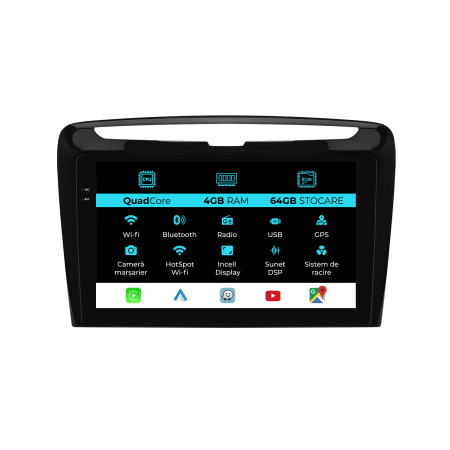 Ypsilon (2012-2020) - Navigatie Dedicata Lancia Ypsilon (2012-2020),QuadCore, 9Inch, 4Gb Ram, 64Gb Stocare, Carplay