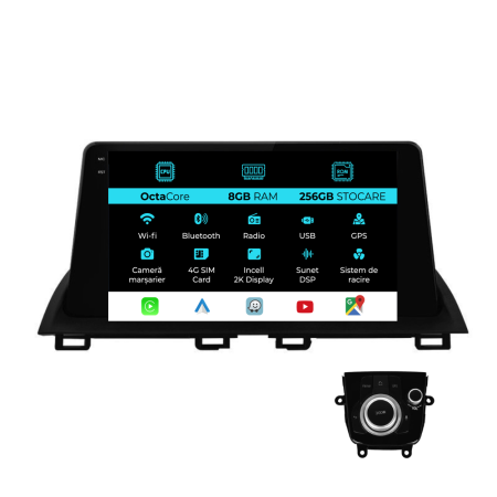 3 (2013-2018) - Navigatie Dedicata Mazda 3 (2013-2018), 2K, 8Gb Ram, 256Gb stocare, Carplay